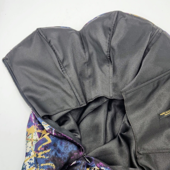 Laundry By Shelli Segal Silk Ruched Strapless Floral Mermaid Maxi Dress Size 0 - Picture 13 of 17